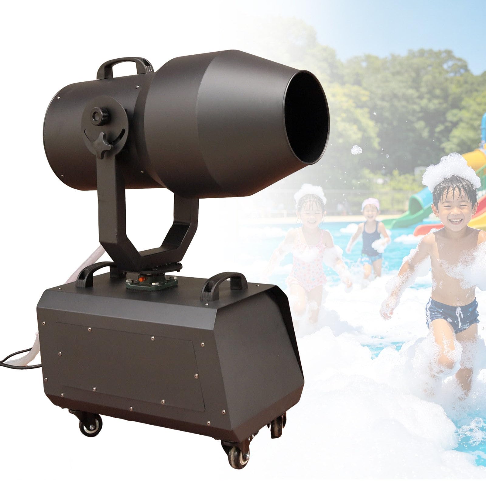 ZHJOPP High-Power Large Stage Foam Machine for Party Machine, Ideal for Parties, Pools, and Celebrations Adjustable Angle