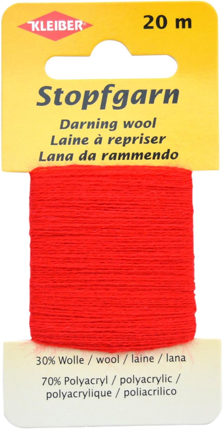 Kleiber 20m Darning Wool-30% Wool / 70% Polyacrylic-Red