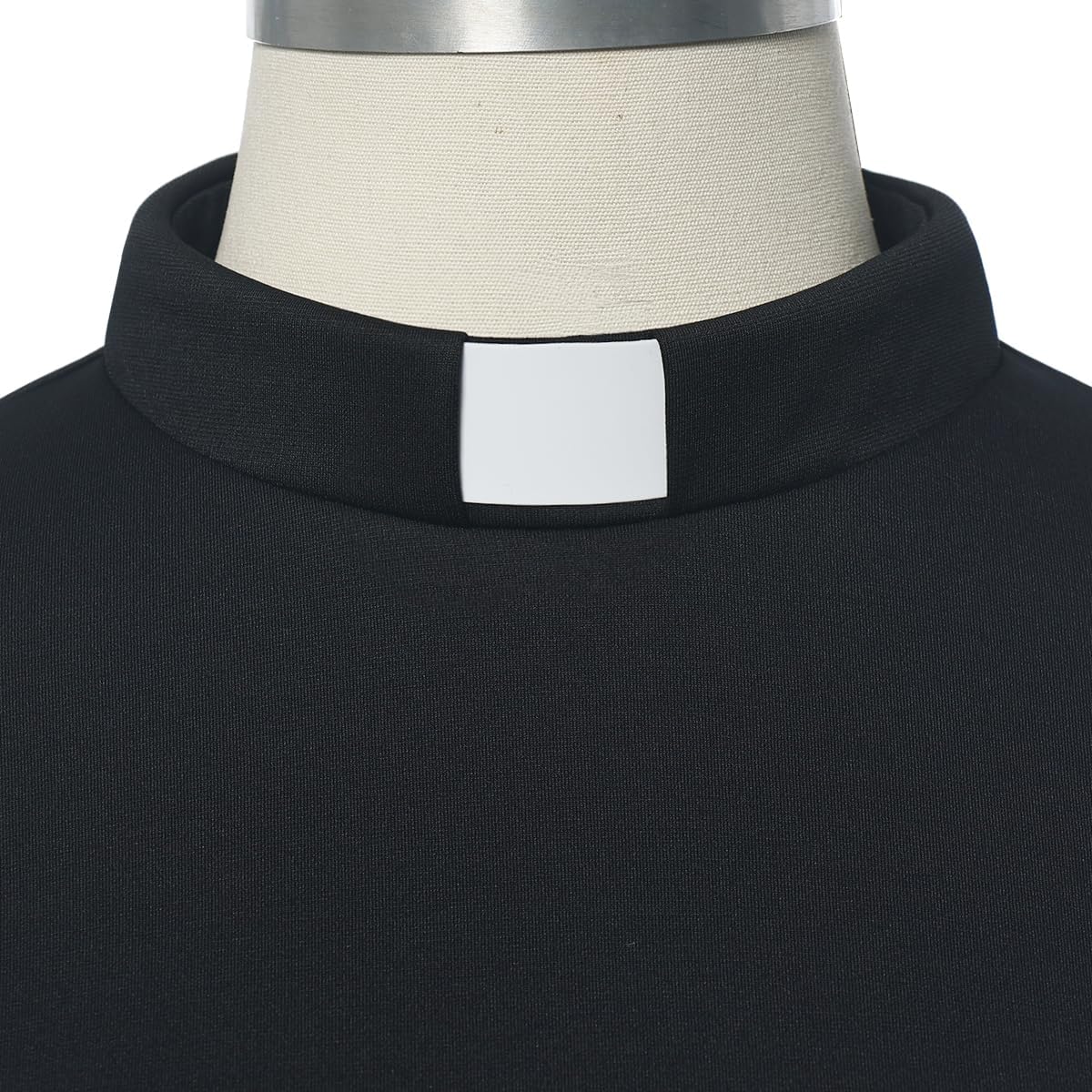 Womens Summer Clergy Short Sleeves Tab Collar Shirt Priest Shark Bite Tunic Top