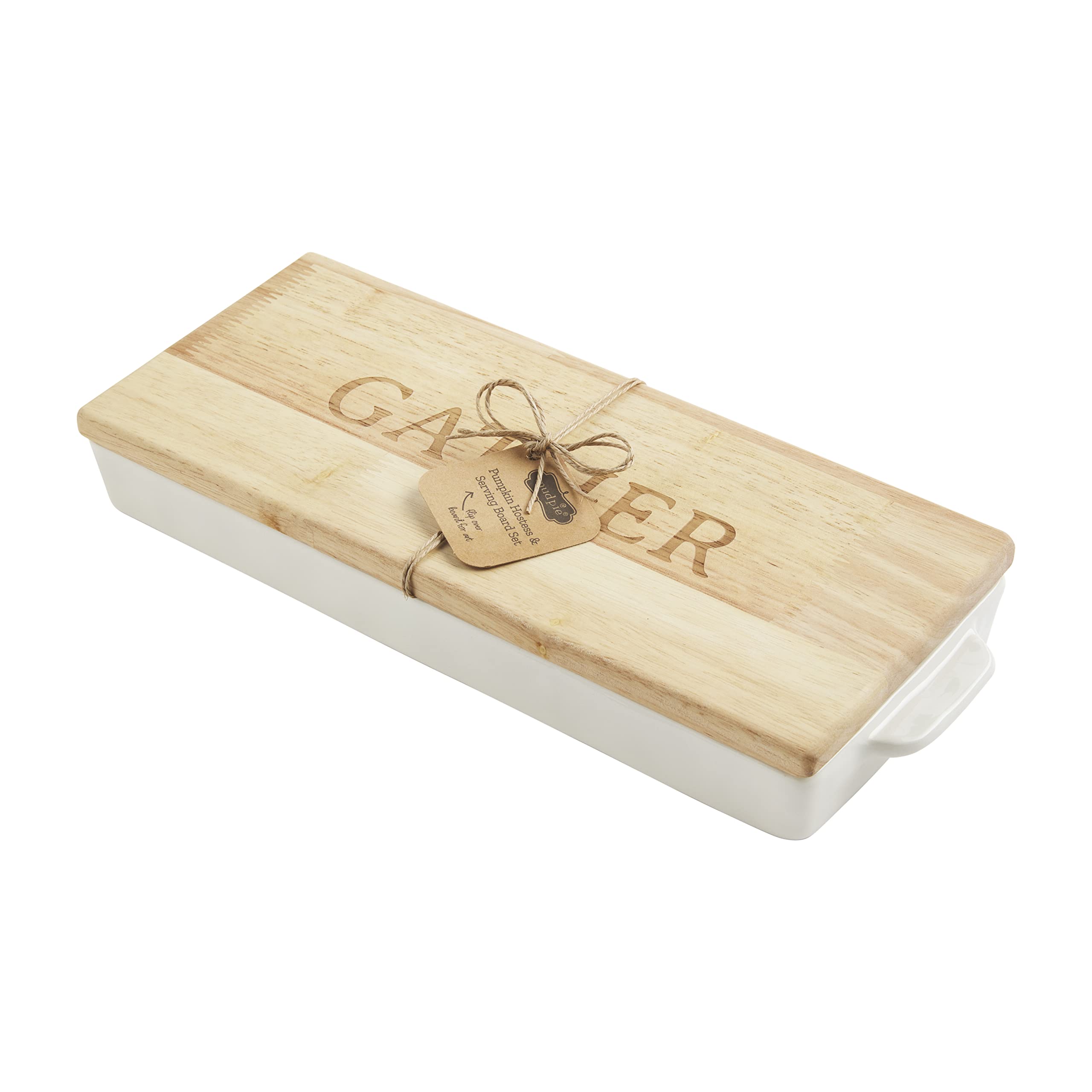 Plateau et planche de service en céramique Mud Pie Gather Ensemble chic