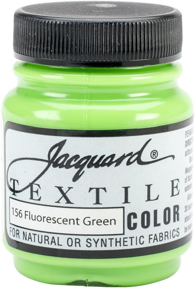 Jacquard Products Fluor Green -Textile Color Paint, Acrylic, Multicolour