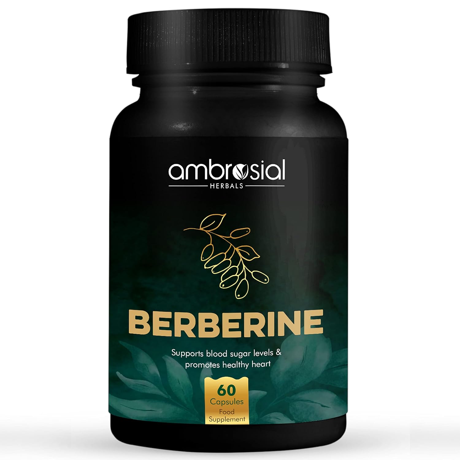 Buy Ambrosial Berberine HCL 500mg EACH capsule High Strength Berberine