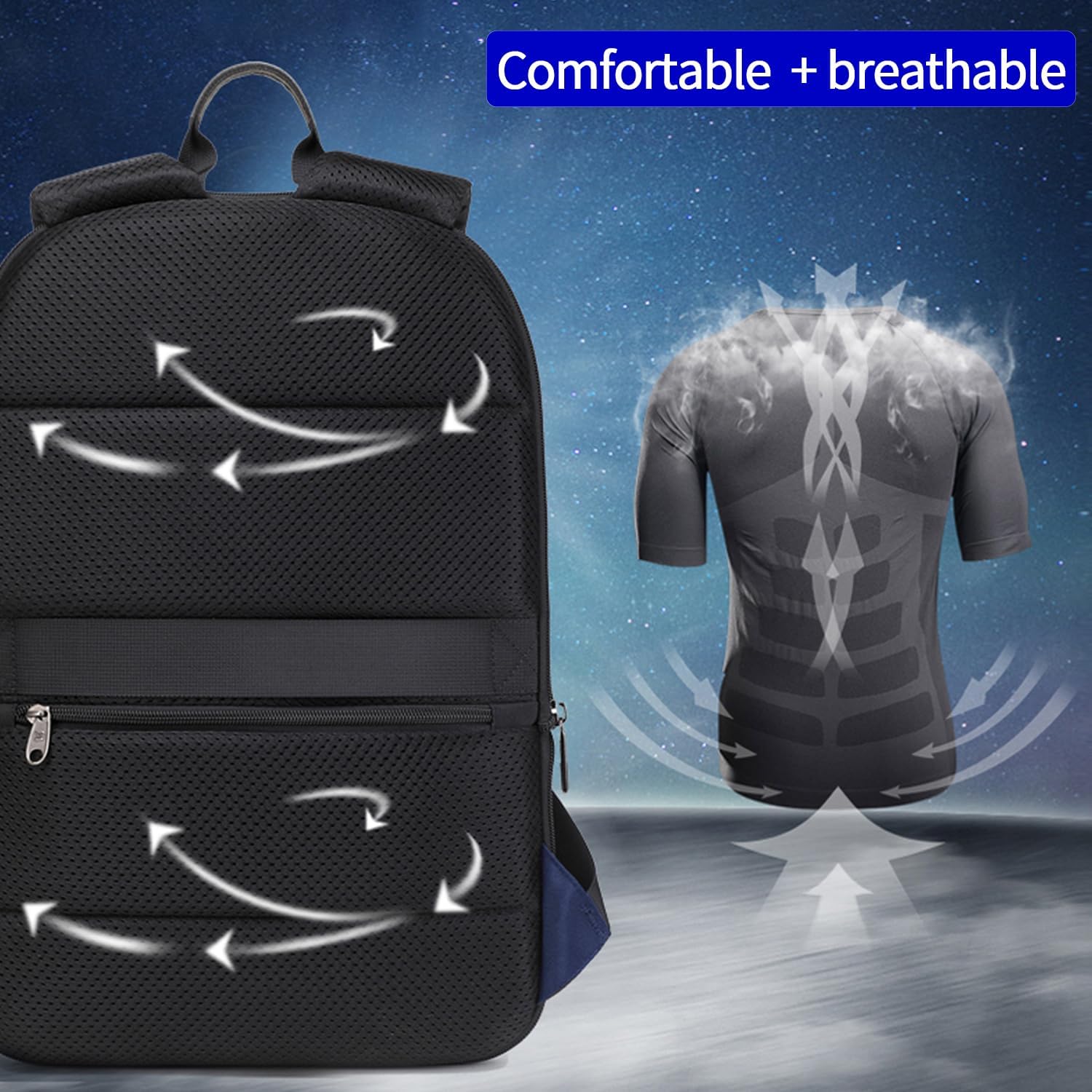 Business Backpack for Men 15.6 Inch,Slim & Expandable Waterproof Travel Laptop Backpack