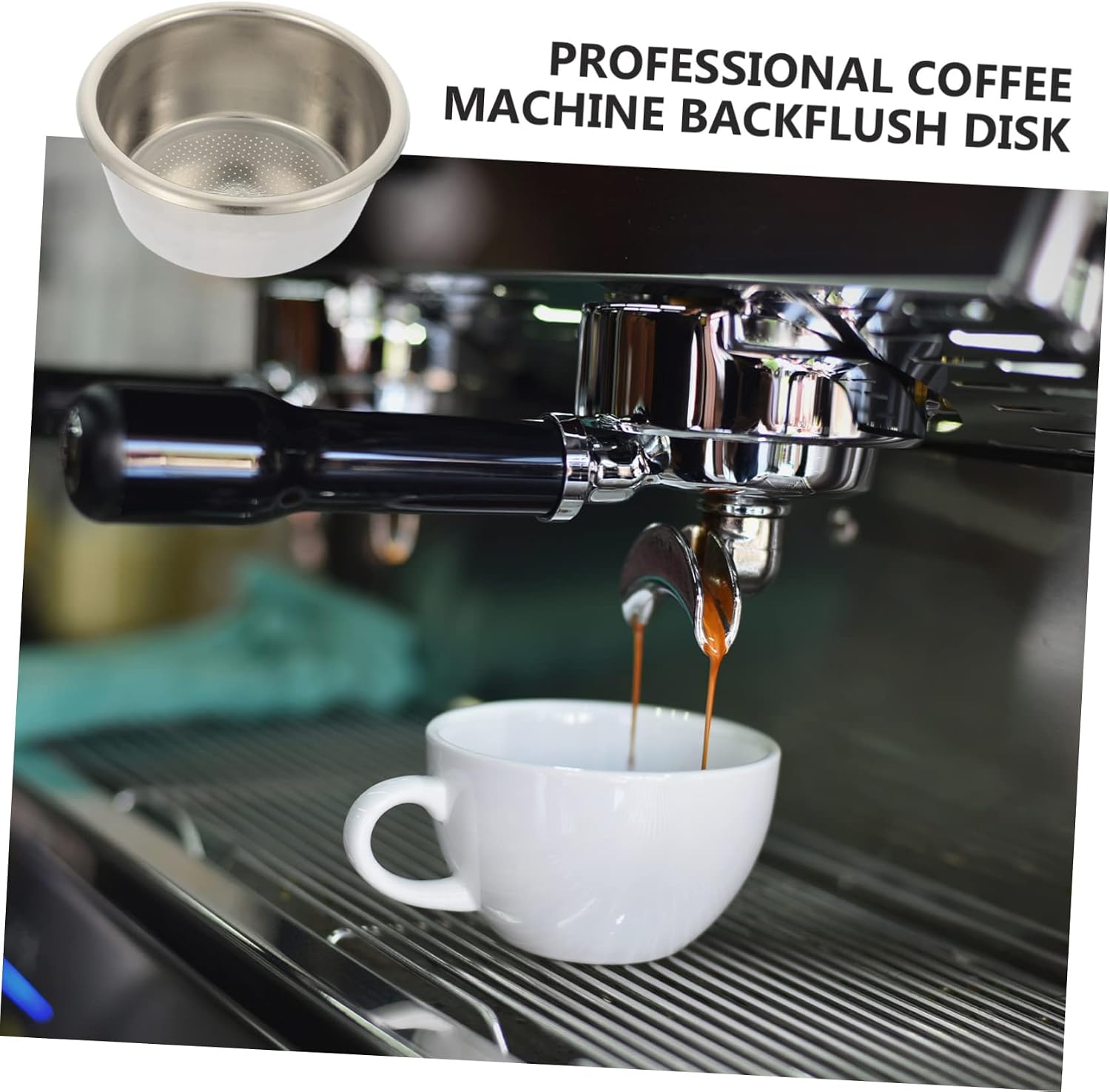 Stainless Steel Espresso Filter Basket Dual-serve Coffee Machine Accessory Fine Coffee Powder Strainer for Enhanced Flavor Reusable Multi-holes Design