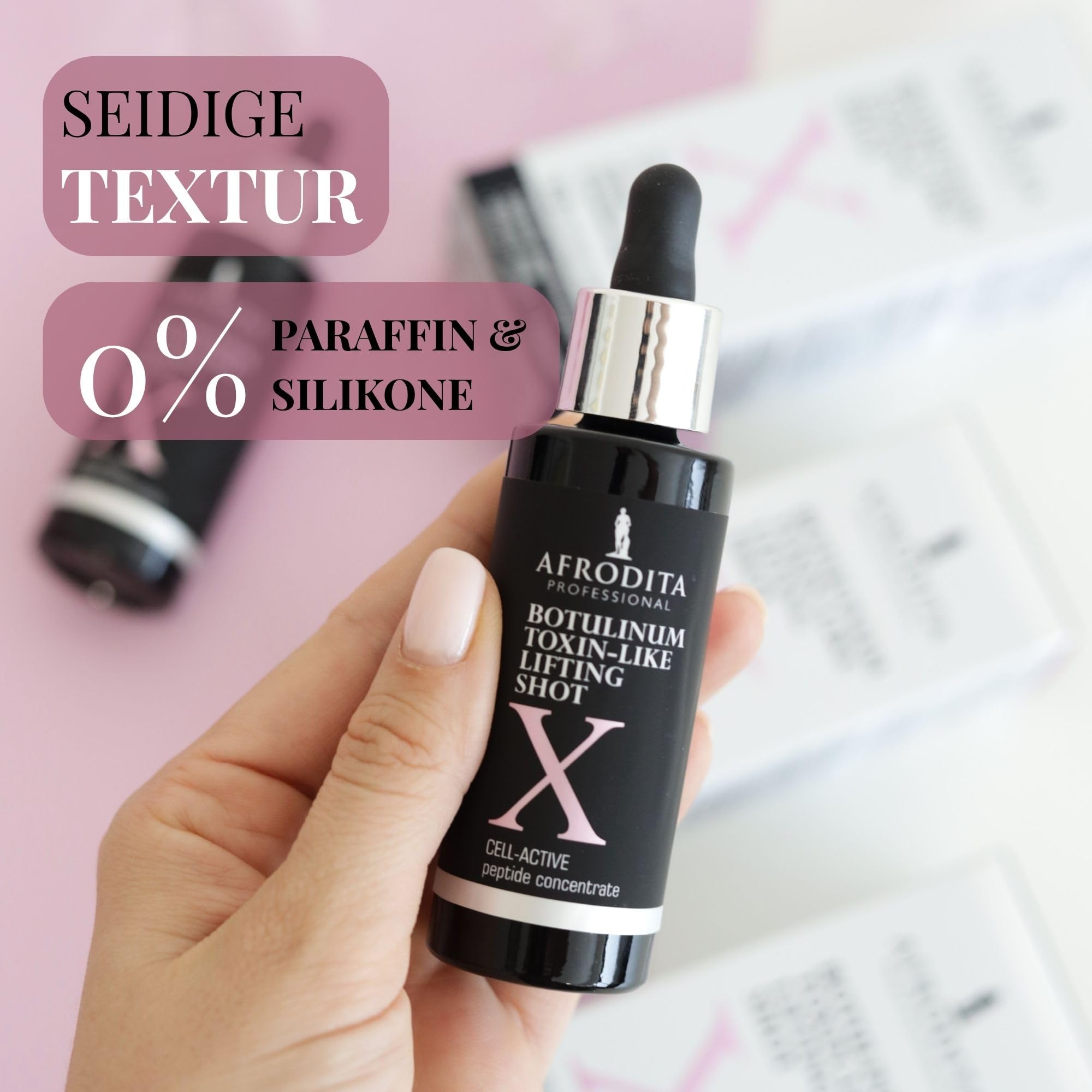 Afrodita Professional Botulinum Toxin-Like X Lifting Shot Peptid-Gesichtsserum gegen Mimikfalten Anti-Aging Lifting Konzentrat für glattere straffere Haut 30 ml