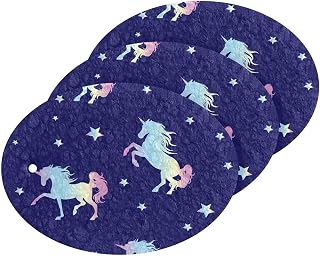 MAOBLYR Quick Absorption Household Cleaning Sponge,Double-Sided Reusable3.54x2.56In,Kitchen Tableware Multi-Purpose Cleaning 3 Sets-Magic Unicorn