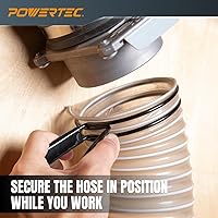 Vista 4 de POWERTEC Abrazaderas de manguera de doble bucle de 2-1/2 pulgadas para ventilación de secadora y recolección de polvo, abrazaderas de resorte