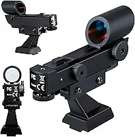 Localizador de pontos vermelhos com brilho, visor de ponteiro estrela, acessórios para telescópio astronômico com suporte deslizante