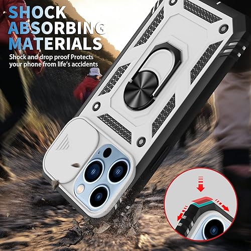 Vista 37 de Korecase Funda de protección para iPhone 12 y 12 Pro Ring Case con cubierta para lente de cámara, grado militar, resistente, de doble capa, cuerpo