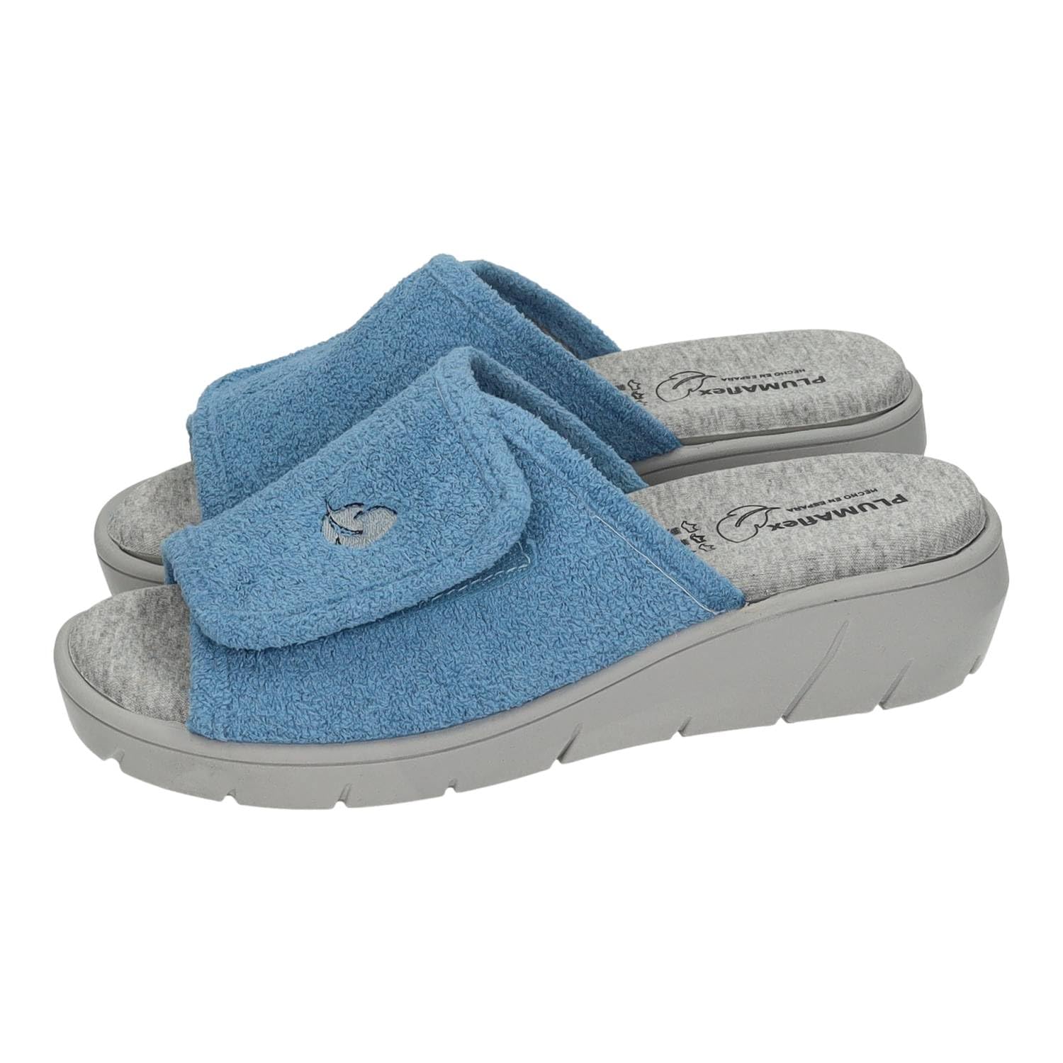 PLUMAFLEX - Zapatillas Ancho Especial con Cierre Adhesivo y Plantilla Acolchada 282266 Sintético