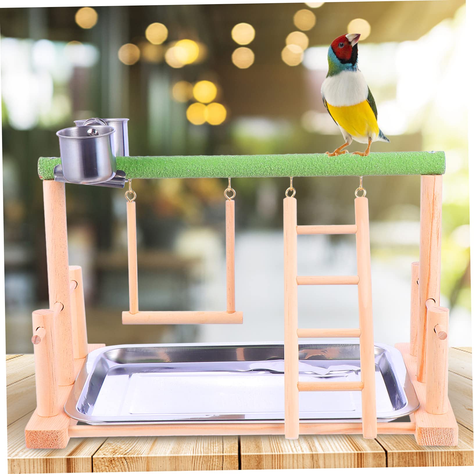 Toddmomy Plataforma De Juguetes para Pájaros Escalera De Madera para Pájaros Juguete para Hacer Ejercicio