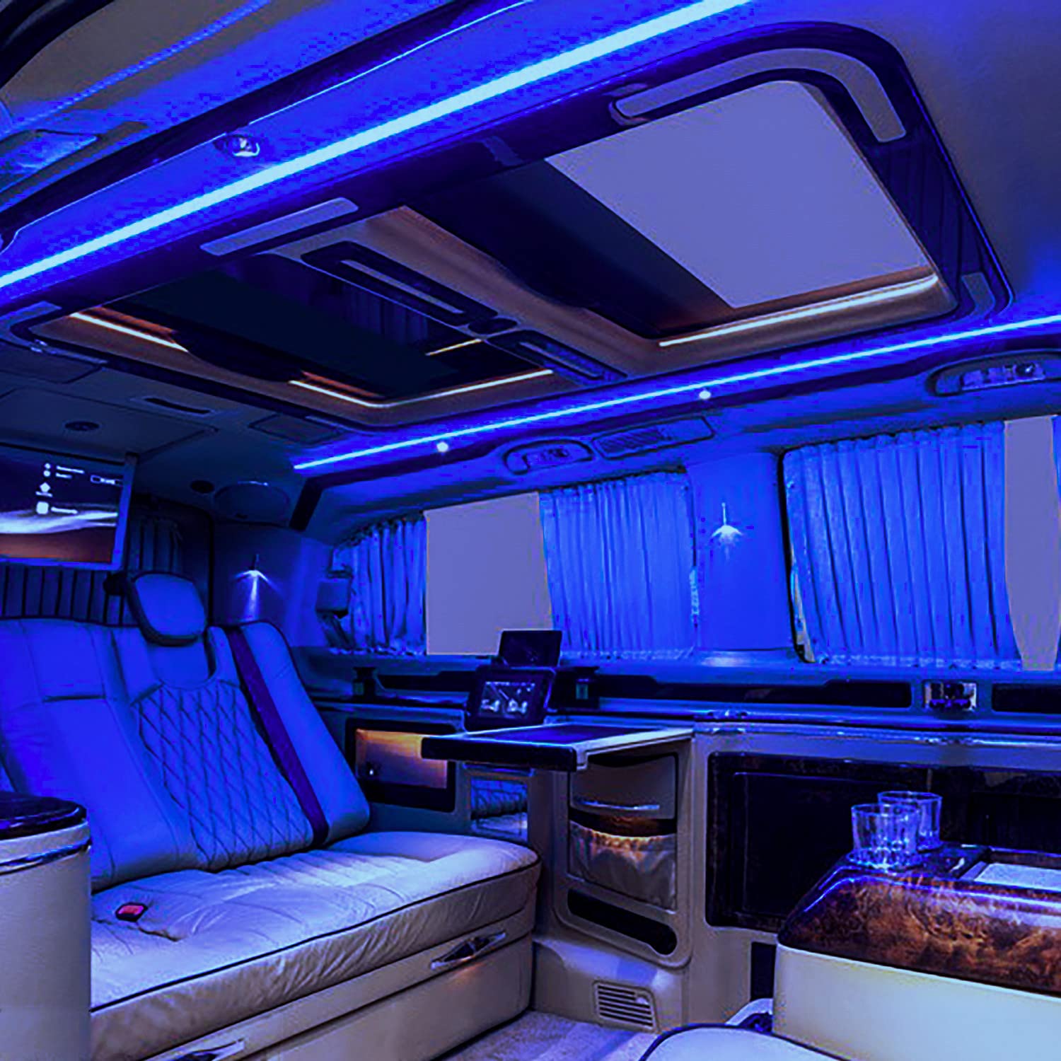 Striscia LED Neon Per Auto 5m - Luci Interni Flessibili Con Alimentazione USB, Multicolore - Foto 6