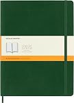 Moleskine Notebook, Extra Large, Ruled, Myrtle Green, Soft Cover (7.5 x 9.75)