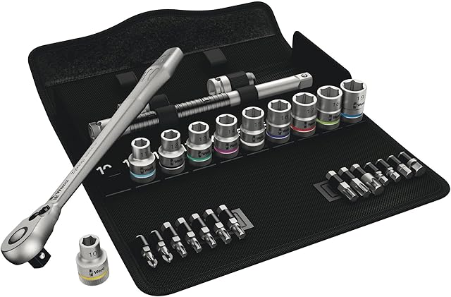 Wera 8100 Sc 8 Zyklop Metal Zestaw Narzędzi, Srebrny/Czarny, 32.5 x 14.8 x 7.3 cm; 2.58 kg, 28 Elementów