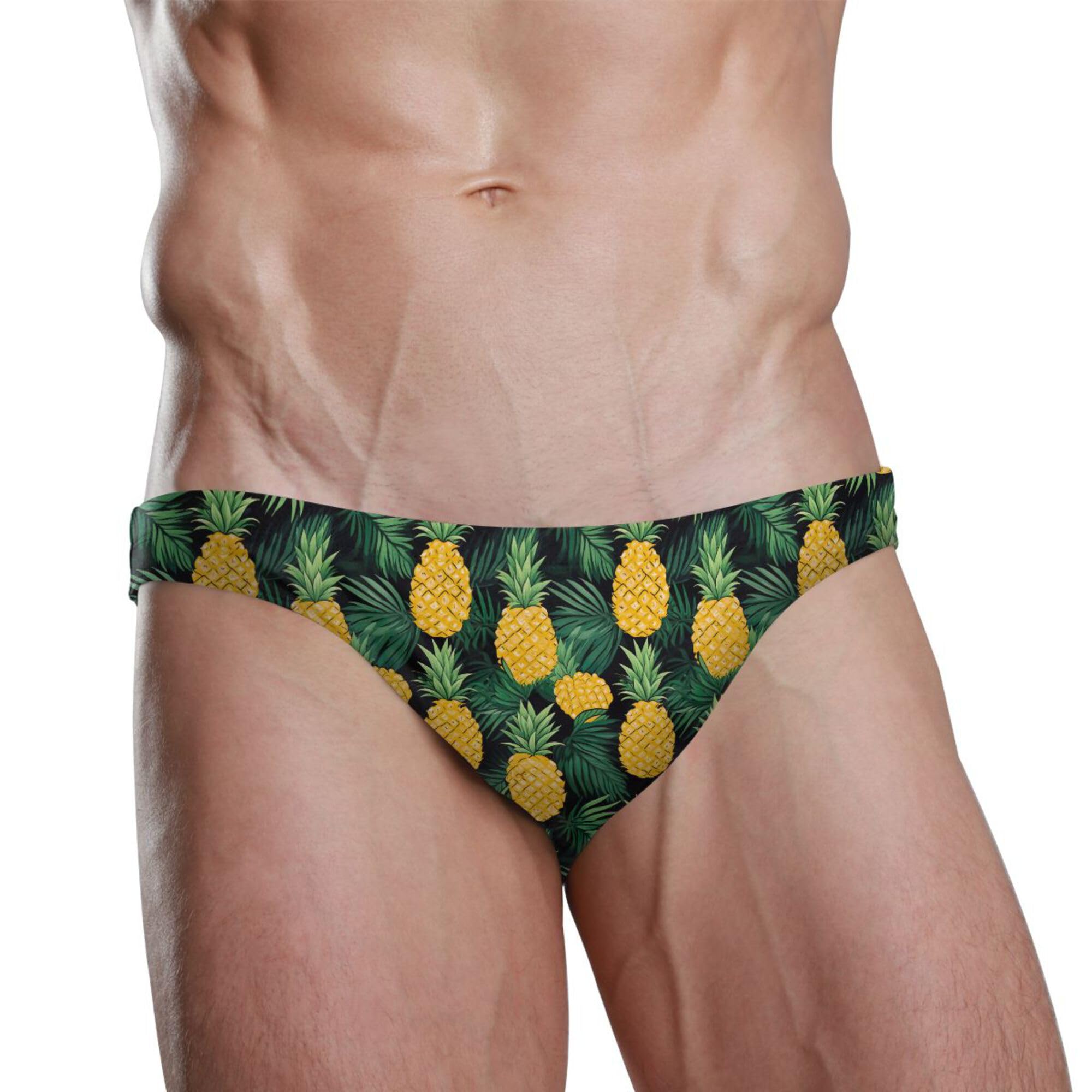 Pineapple Fruit Summer Swim Briefs for Men Bikini Swimwear Boys Short XXL B0403883