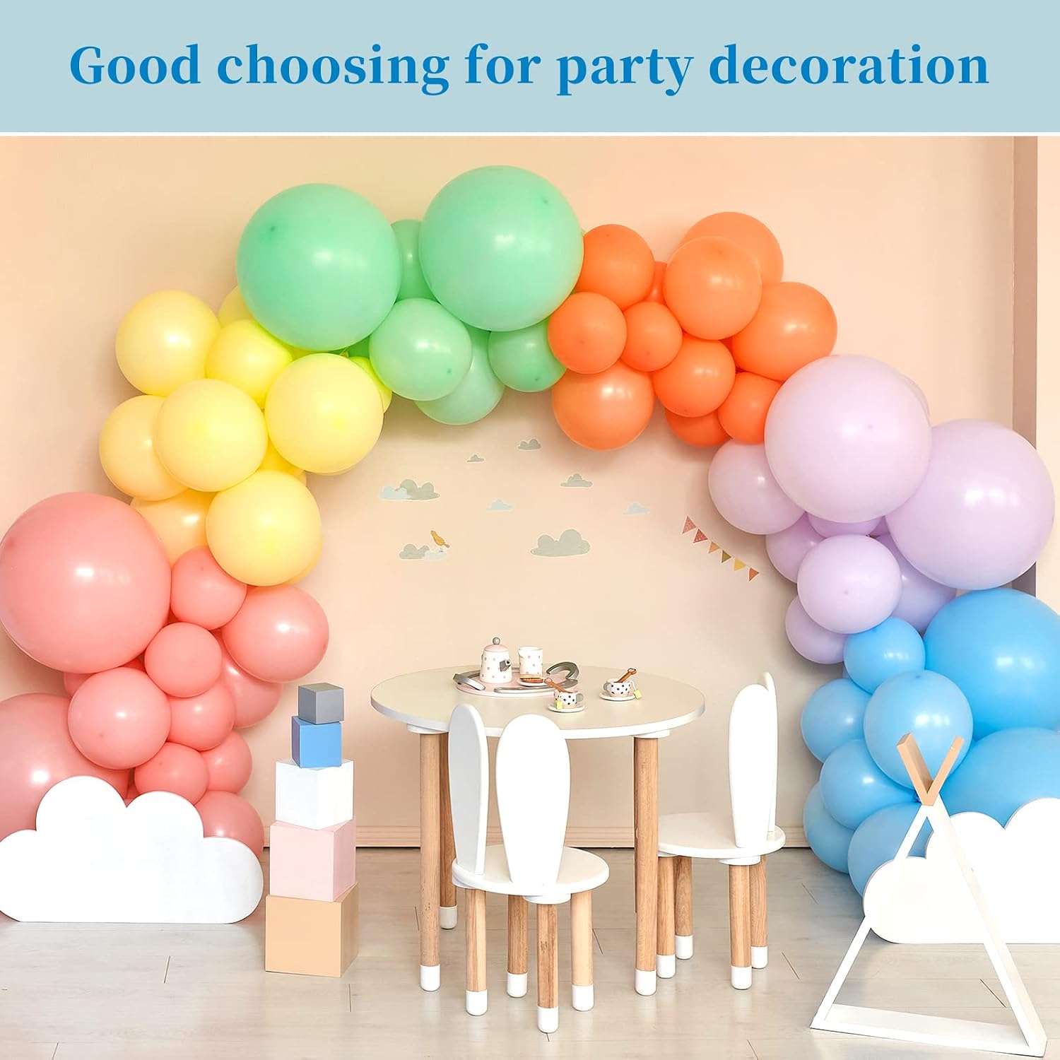 Ayfjovs 5.5Ft Tall Balloon Arch Stand with Base, 2 Set Balloon Column Stand Kit, Improved Adjustable Balloon Arch Kit with Thicken Base and Pole, Balloon Tower for Wedding Birthday Party Decoration