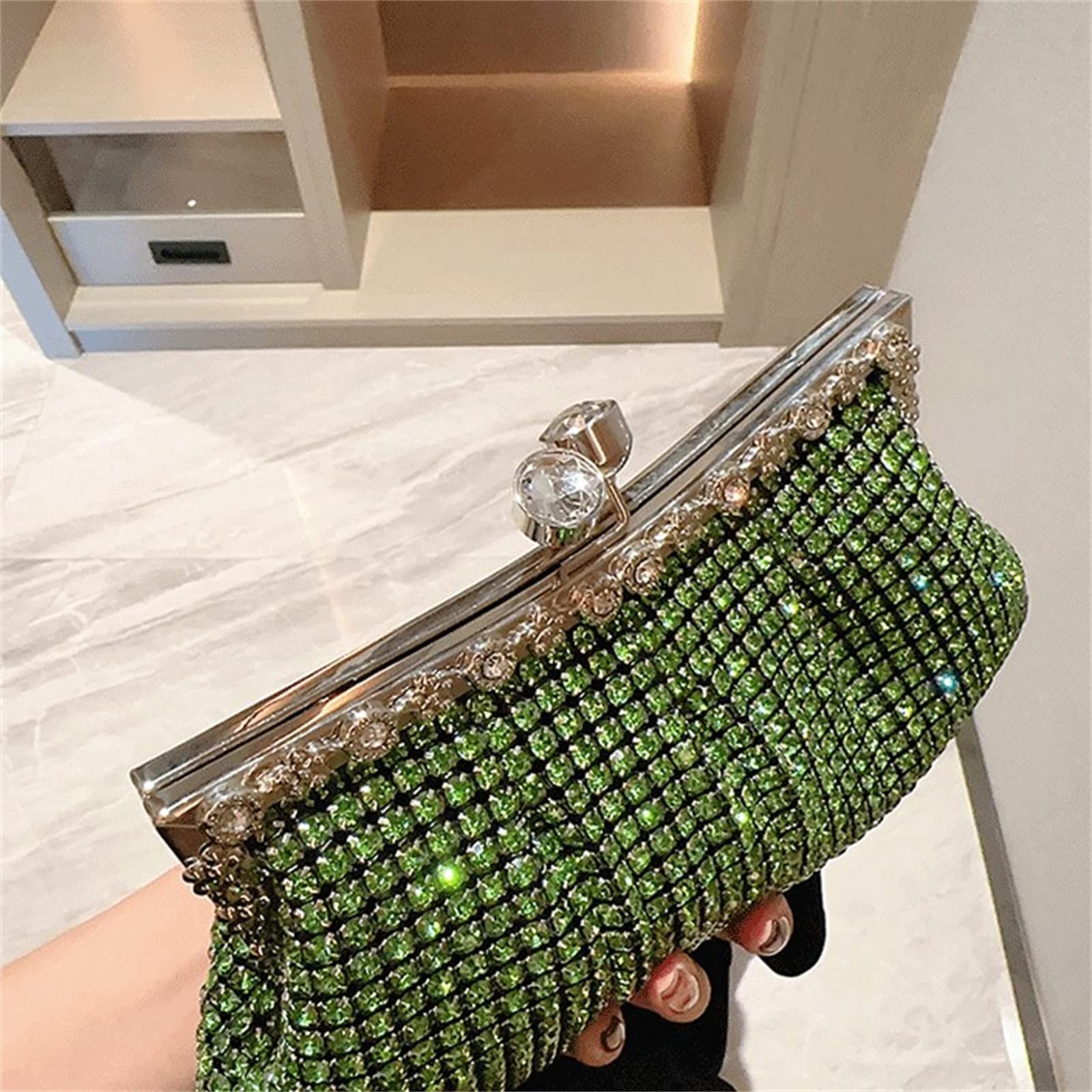 Borsa da sera da donna Frizione da sposa Party Prom Borsa da sposa Crossbody Borse a tracolla a catena staccabile Borsa frizione borse per le donne di matrimonio