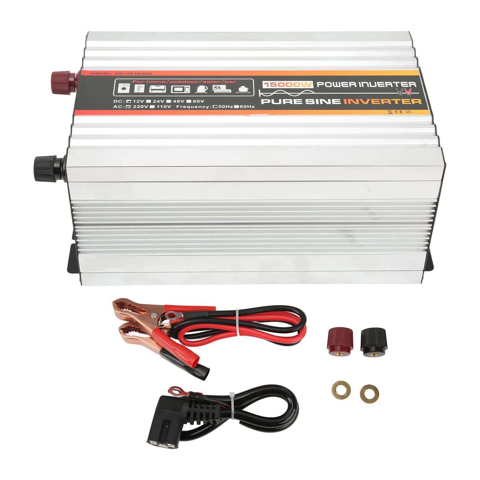 Ochrona bezpieczeństwa falownika słonecznego 2500 W z wyświetlaczem LED Falownik czystej fali sinusoidalnej do zewnętrznego jachtu Rv 220 V (DC48V)