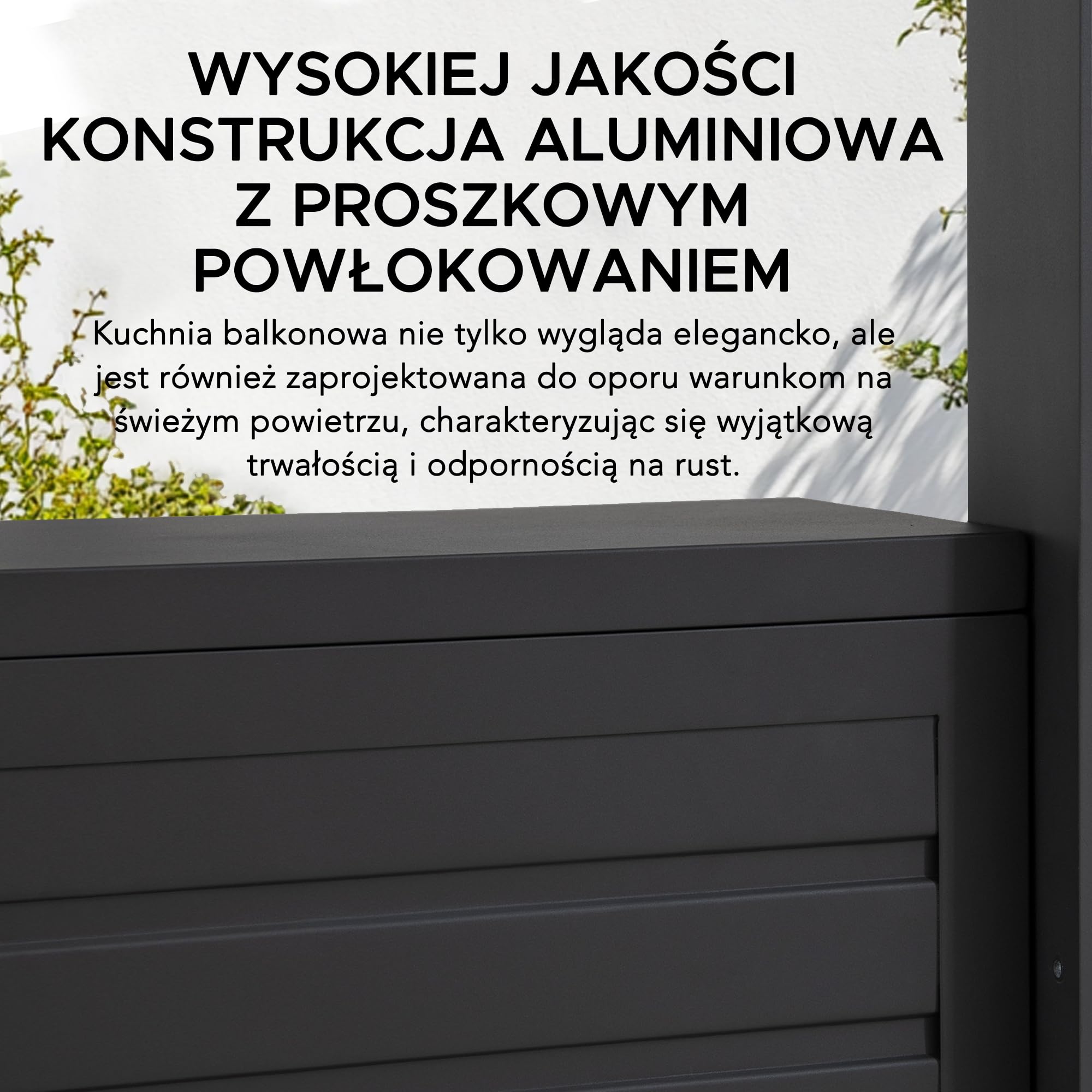 SUNJOY Półka Barowa do Altany, Konstrukcja Aluminiowa z Powłoką Proszkową, do Altany Ogrodowych o Boku 3 m