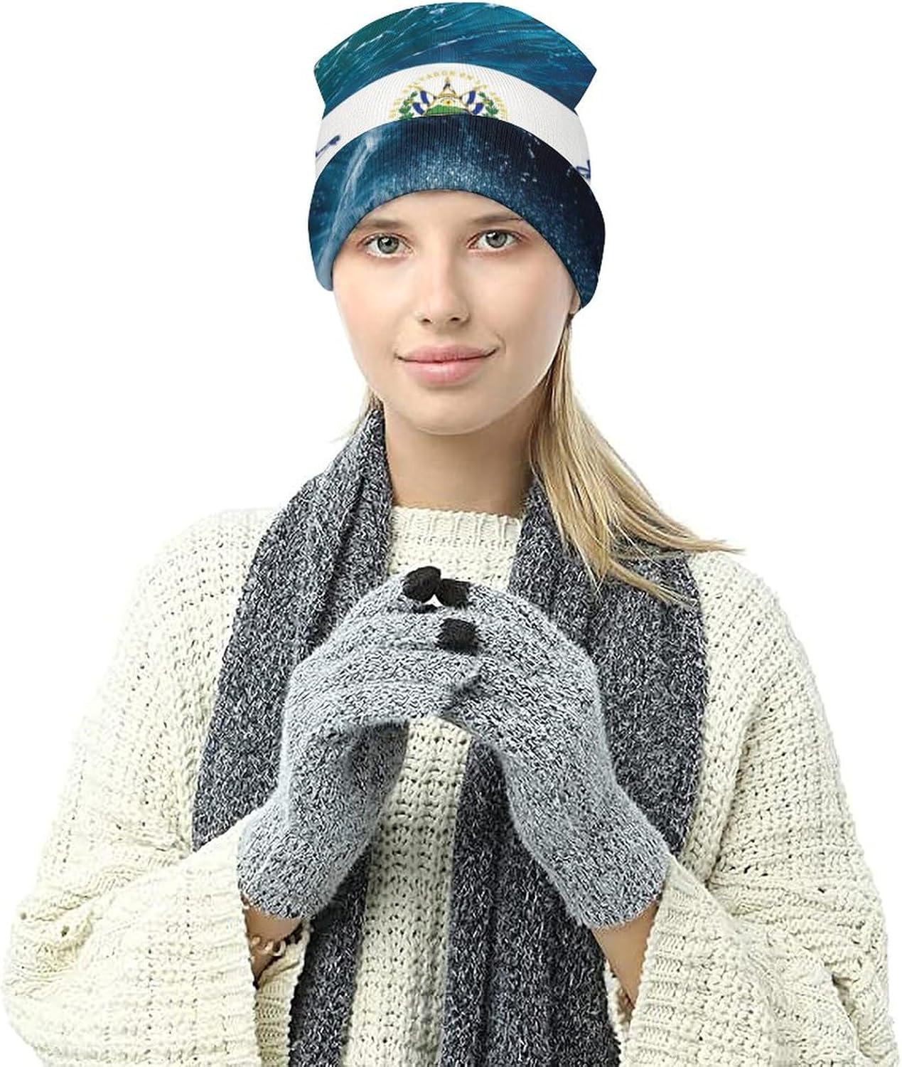 Men Women Flag of Cape Verde Beanie Knitted Hats Soft Winter Outdoor Caps