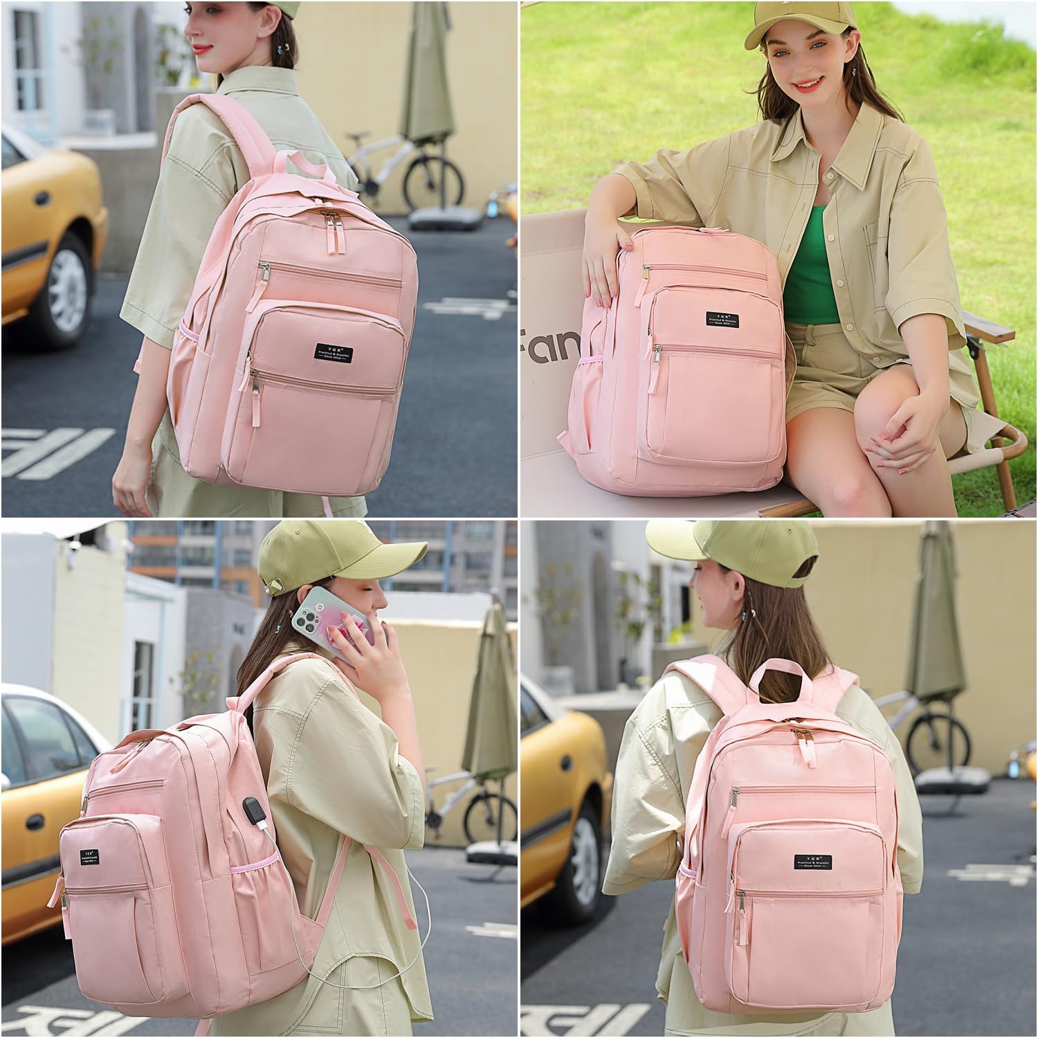 YGR Travel Laptop Backpack, Anti Theft Casual Rucksack Slim Business Laptop Backpack, Water resistant College Computer Bag Gift for Women, Men, College, Outdoor Sports, Work - Image 7