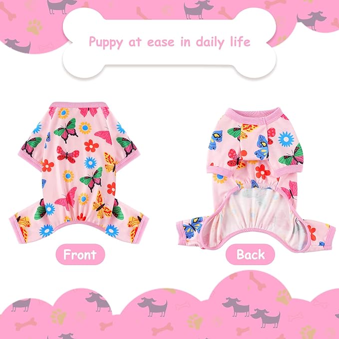 Pijama para Perros Pequeños Sebaoyu, Disfraz Mariposa Rosa Talla S miniatura 4