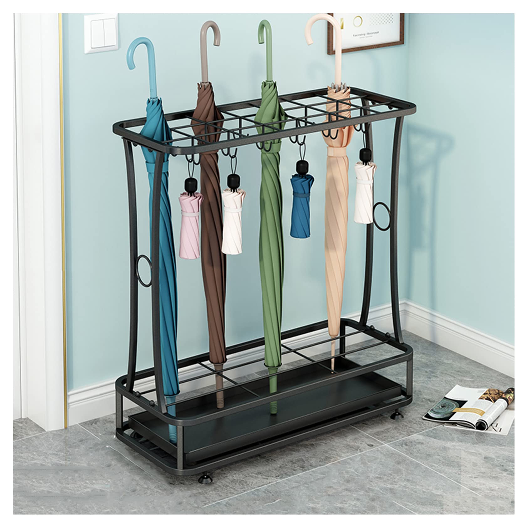 XDLEDMKIZ Umbrella Stand, Umbrella Racks, Umbrella Stands High Capacity Commercial/Home Umbrella Rack Umbrella Holder With 10-21 Independent Spaces Umbrella Organizer For Hallway,