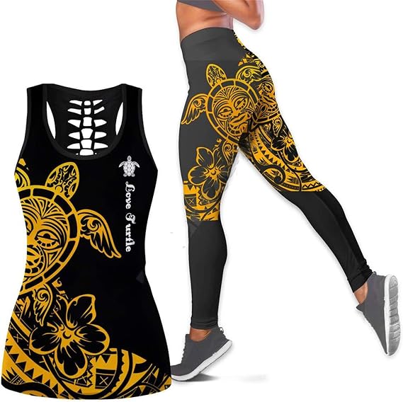 Sea Turtle Polinesia Impreso 3D Hueco Tanque Legging Traje Mujer Sexy Yoga  Ropa : Amazon.com.mx: Ropa, Zapatos y Accesorios