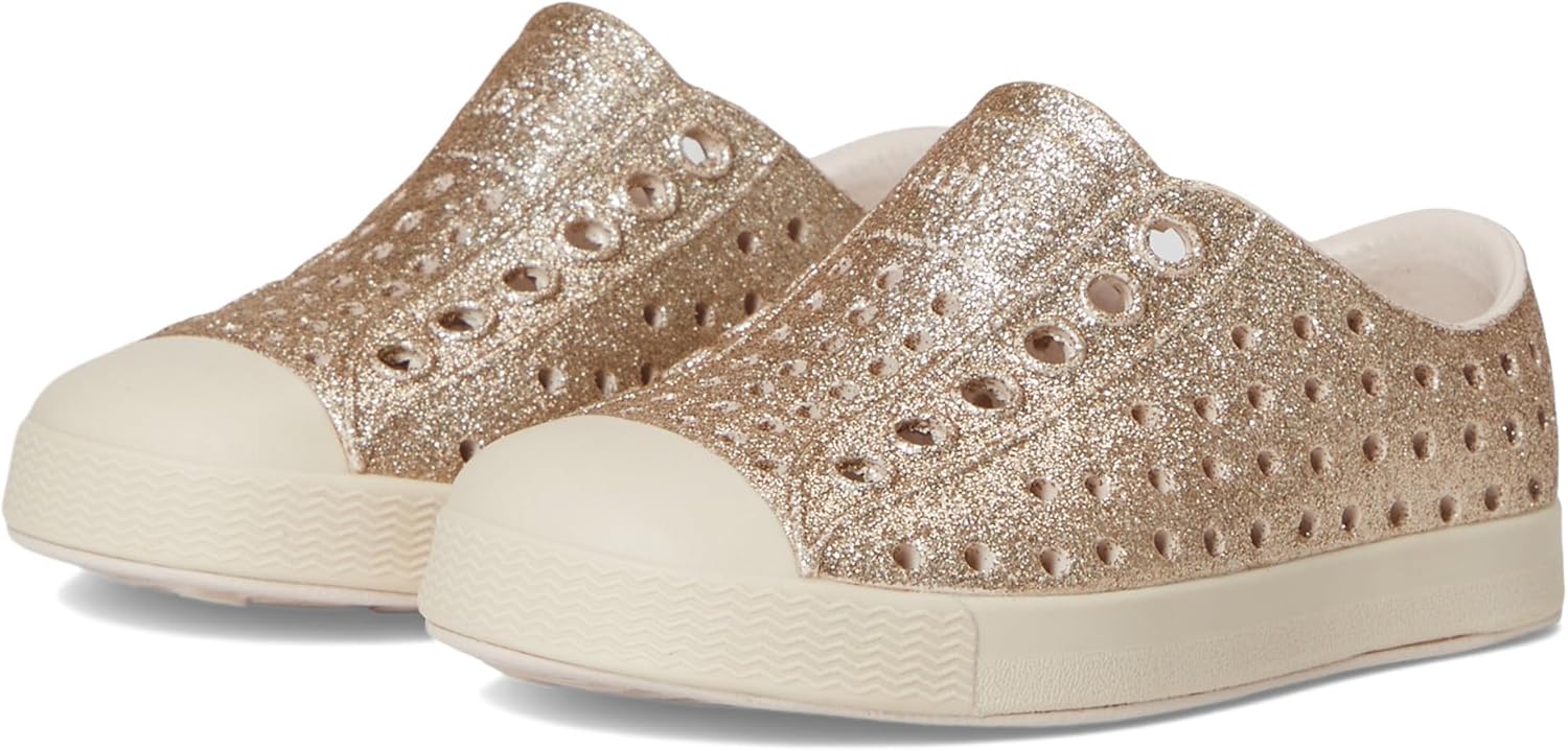 Native Shoes Unisex Jefferson Bio-Bling (Toddler) Rock Salt Bling/Rock Salt Pink 6 Medium
