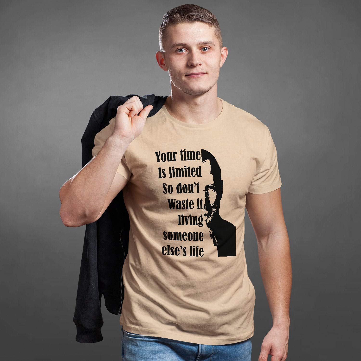 Inspirujący T-shirt 'Steave Jobs' – motywacyjna koszulka z nadrukiem w stylu vintage dla mężczyzny – unisex wydajność inżyniera