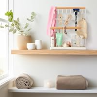 Wegowood Ékszertartó Állvány Fém/Fa Szantálfa Olajjal - Fülbevaló, Gyűrű, Nyaklánc, Karkötő és Óra Rendszerező | Modern Fa Ékszertartó Ajánd 6