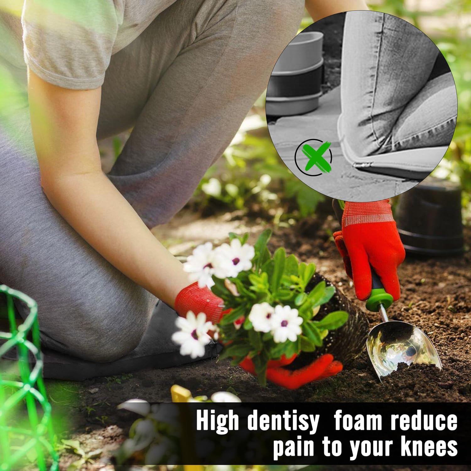 Thick Kneeling Pad 2 Pack, Waterproof, Comfortable Garden Kneeling Pads Stain Resistant, Multi-Functional Kneeler Pad for Gardening, Baby Bath, Yoga, Praying and Exercise (Black) - Image 3