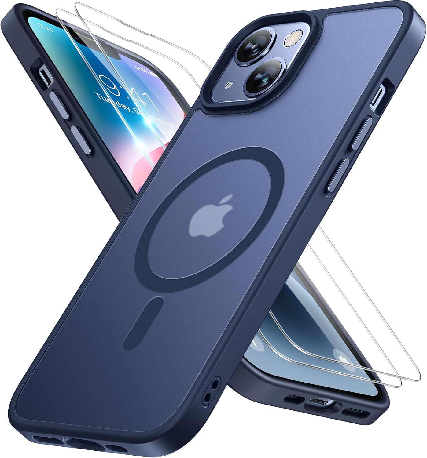 Miracase Magnetisch für iPhone All Series Hülle mit Magsafe [TOP Militärschutz & Magnetkraft] Stoßfest Kratzfest mit Samtiger Haptik Extrem Langlebig Handyhülle für iPhone