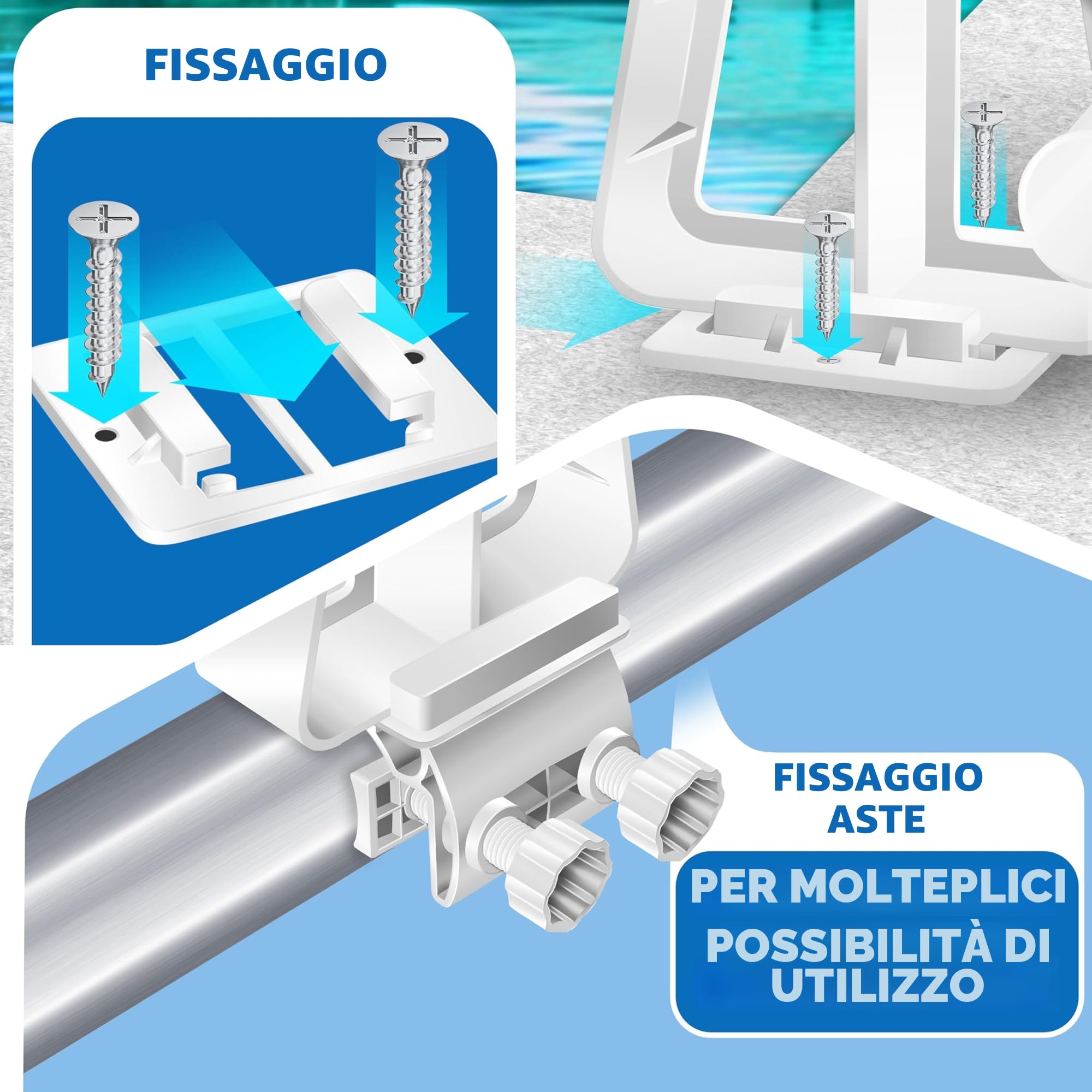 KESSER® Sistema di Bobine Premium Sistema di avvolgimento 1.05m - 6.15 m | per Il telone Solare | Dispositivo Mobile di avvolgimento per teloni e coperture per Piscine | Inclusi i Nastri