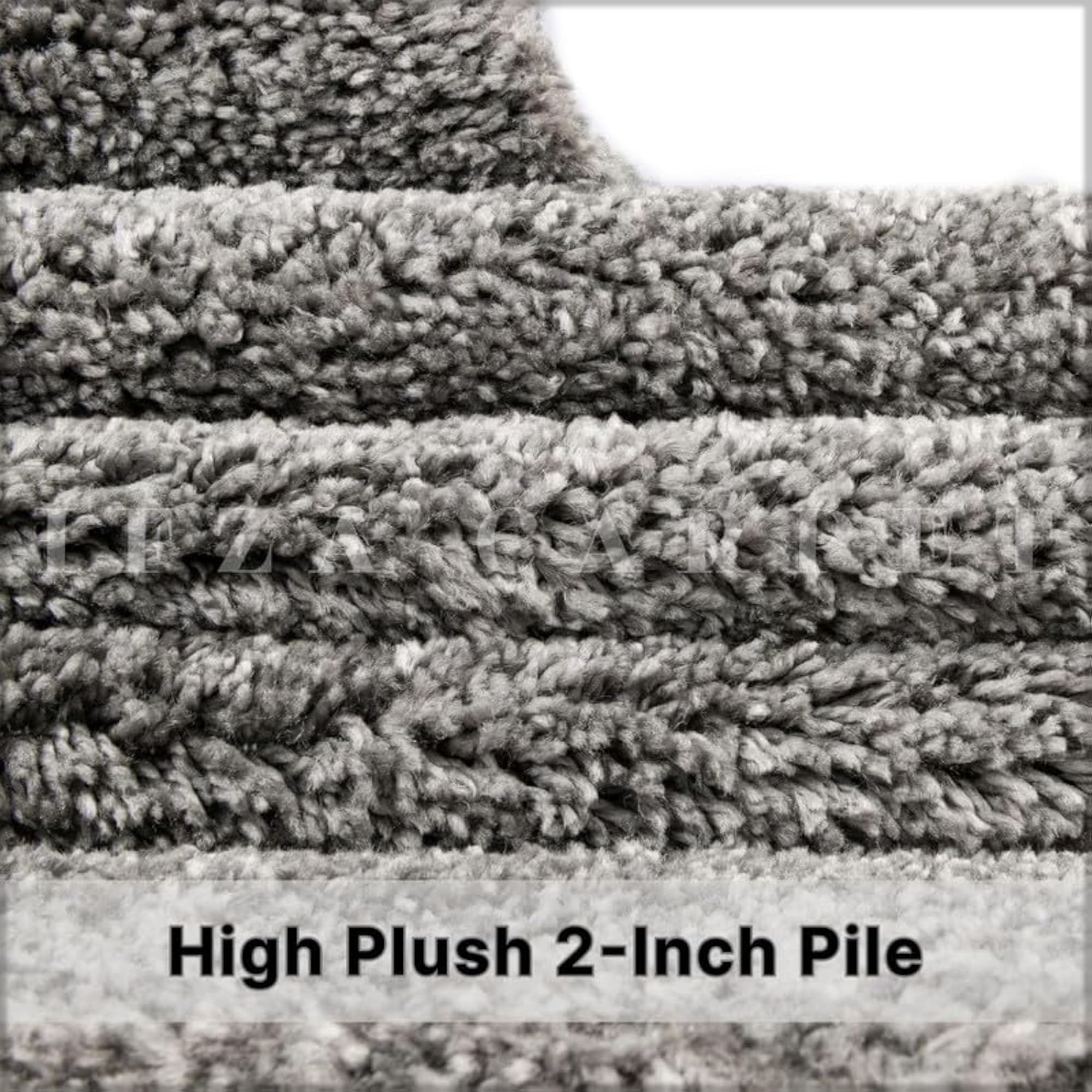 Handcrafted Grey Shaggy Round Area Rug, 6 x 6 Feet