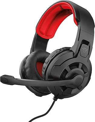 Trust Gaming GXT 411 Radius Gaming-Headset für PC, PS5, PS4, Xbox, Nintendo Switch, Mobile, Over Ear, 3.5mm Klinke, Lautstärkeregler, Einstellbaren Mikrofon - Schwarz