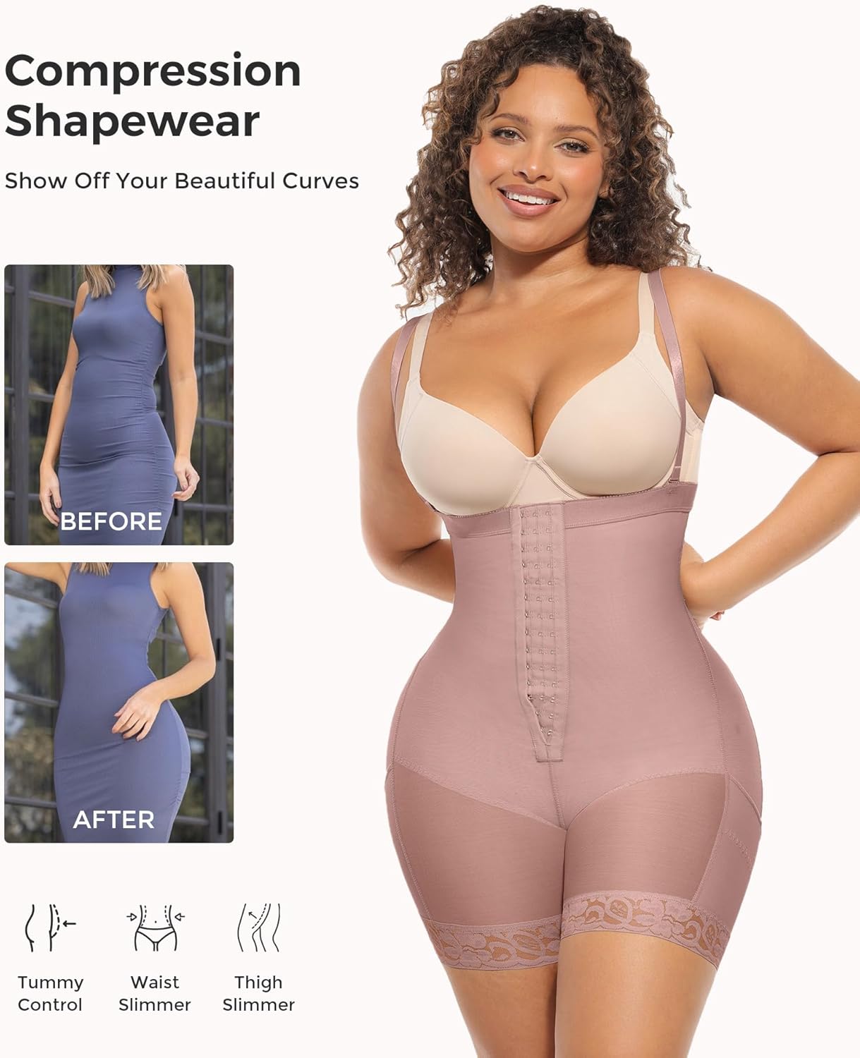 FeelinGirl Faja Body Shaper Tummy Control Shapewear for Women Butt Lifter Post Surgery Fajas Postparto Para Mujer - Image 3
