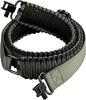 Vista 10 de Eslinga de rifle de 2 puntos, eslinga de paracord 550 para rifle con giratorios de triple bloqueo y correa de longitud ajustable rápida para tiro