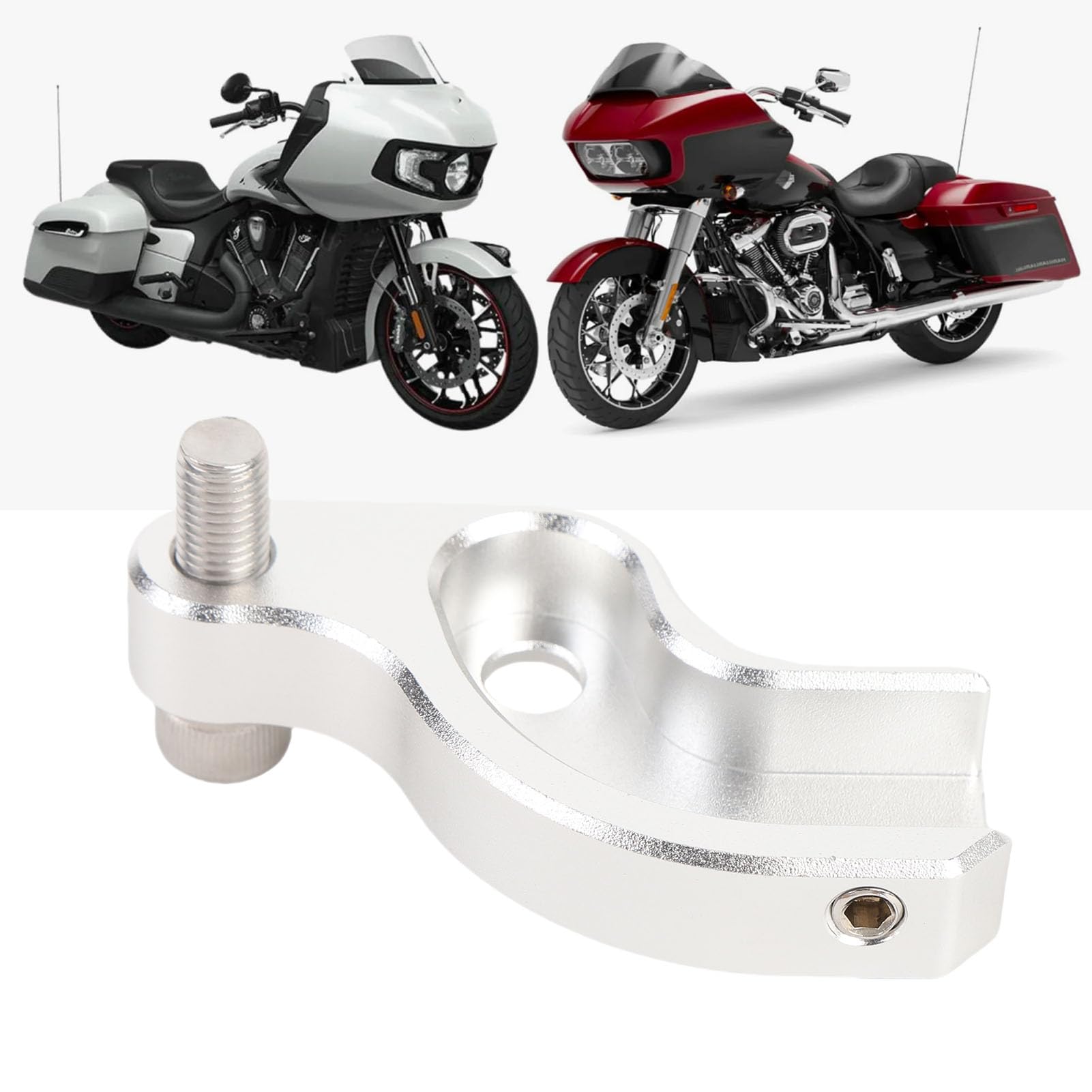 Ejoyous Neutraler Schaltassistent, Schalthilfe aus CNC-Aluminium für Touring Electra Glide- und Road King-Motorräder (SILVER)
