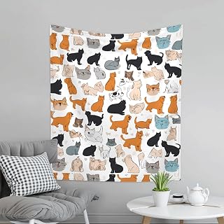 ASPOIJHN (Cattle Dog Florals) Elegant Artistic Wall Hanging Tapestry For Bedroom Living Room Apartment Wall Decoration 130 X 152cm