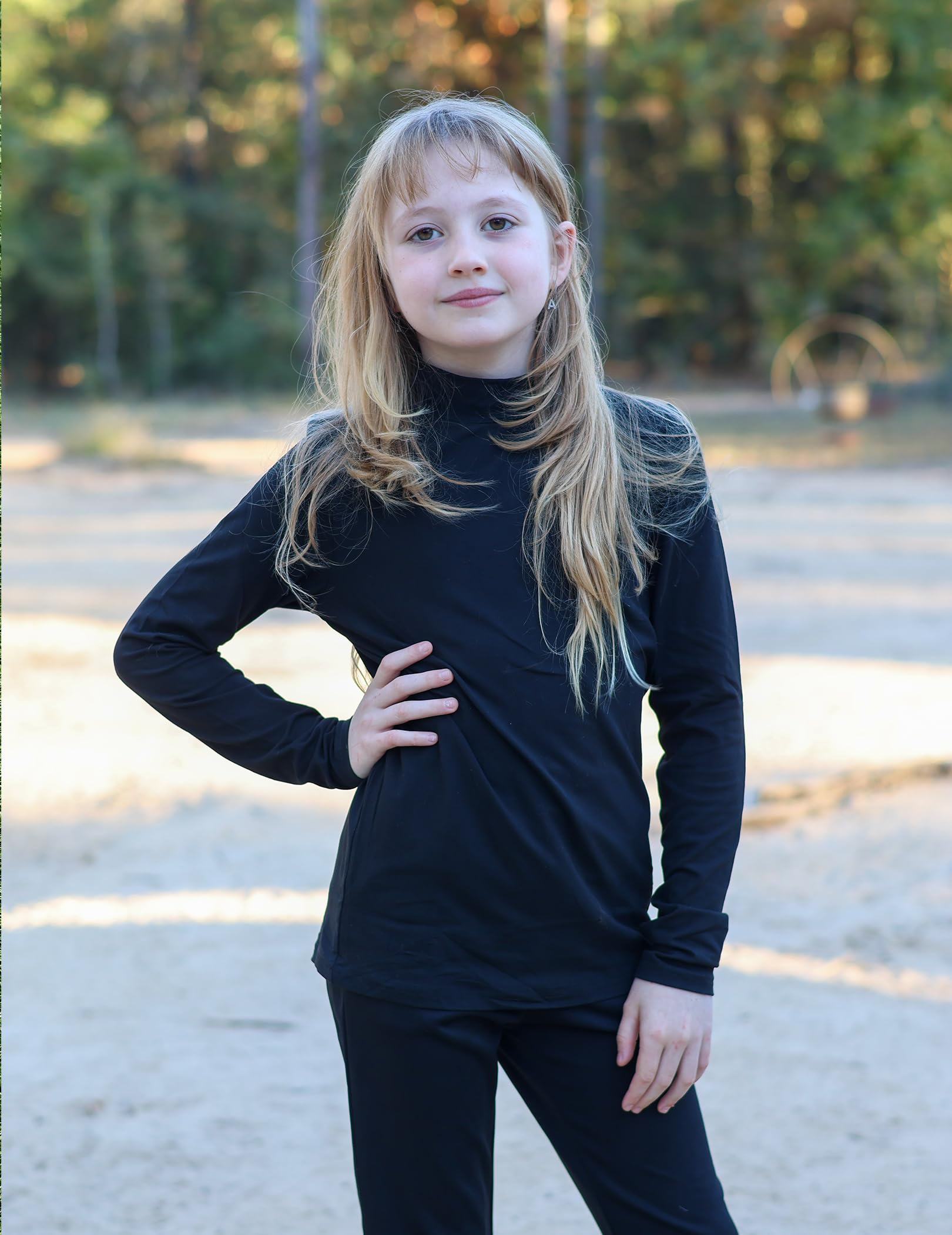 Arshiner Rollkragenshirt Mädchen Langarmshirt Kinder Unterziehrolli Rollkragenpullove Dünn Mode Unterziehshirt Slim Fit Tops Lässige Oberteile 3-12 Jahre