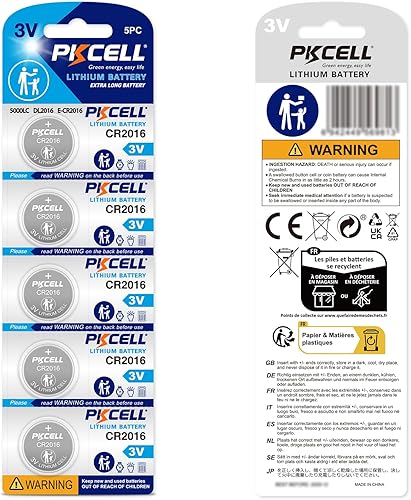 Miniatura 8 de PKCELL Paquete de 5 baterías CR2016 CR 2016 3V batería de litio
