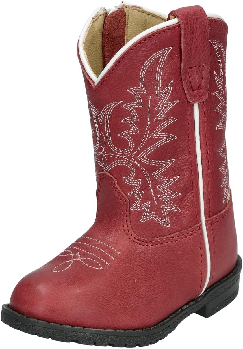 Smoky Mountain Western Boots Girls Hopalong Zip Faded Red 3550T