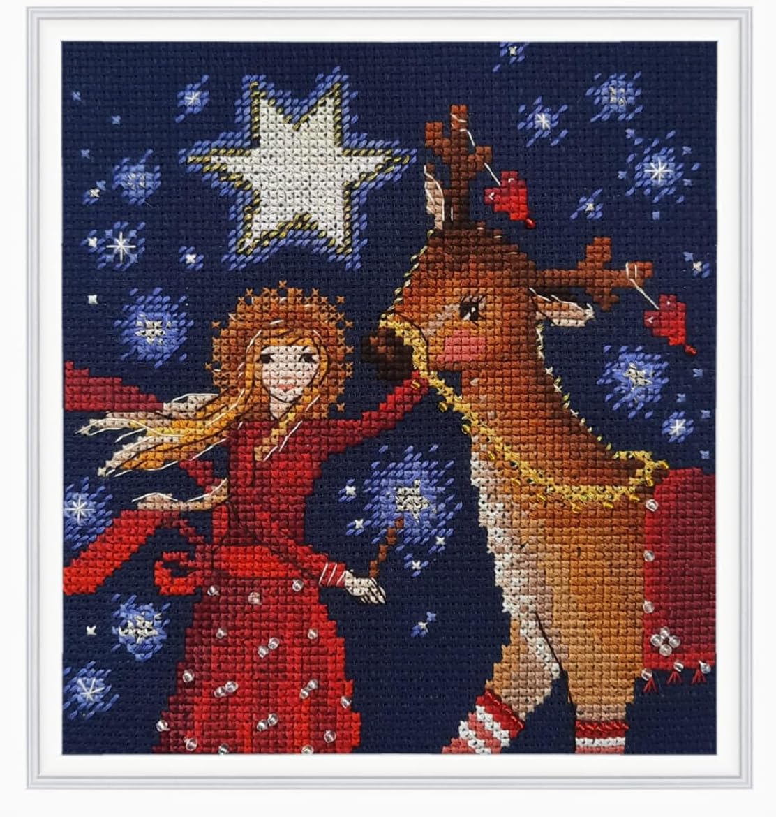 RTO Counted Cross Stitch kit Christmas Guiding Star C374/14,5x15,5 cm/5.7X 6.1