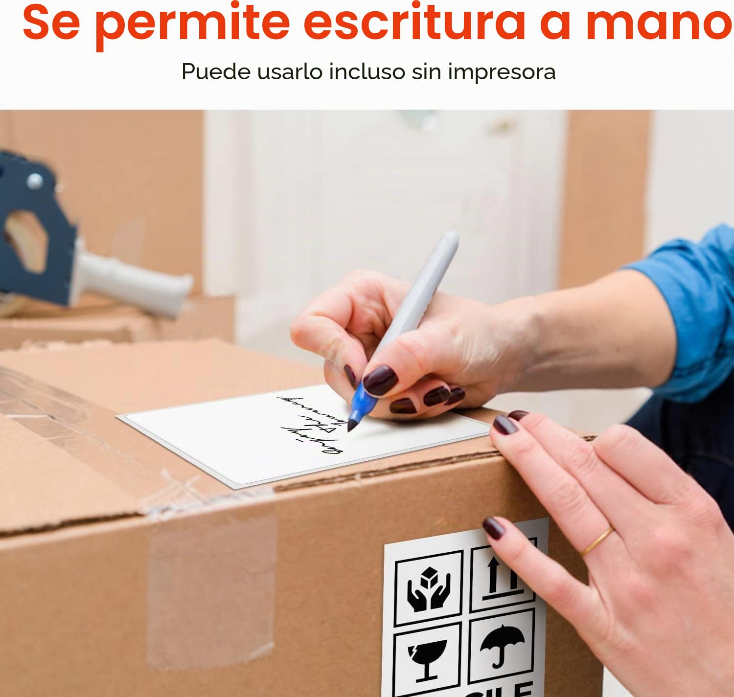 MUNBYN Etiquetas Térmicas Directas 4x6, 500 Etiquetas Adhesivas de Envío, Sin BPA