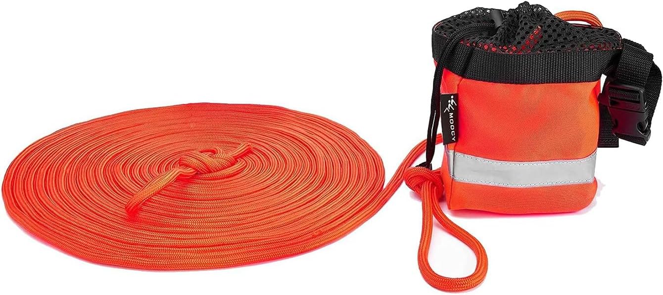 Rescue Throw Bag with 50/100 Feet Floating Line,Emergency Throw Bag with Whistle Buckle for Kayaking and Rafting,Safety Equipment for Raft and Boat