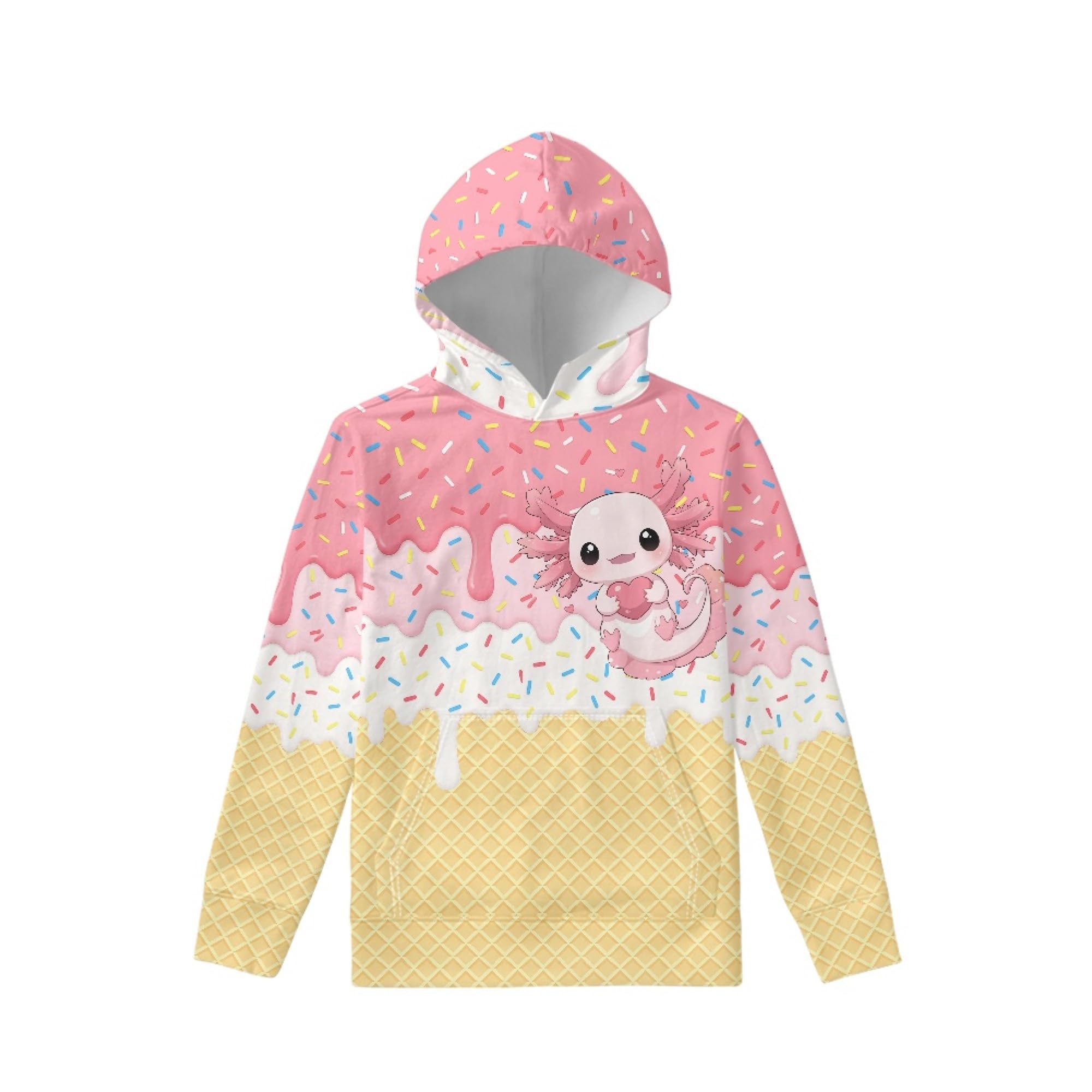 Coloranimal Unisex Girls and Boys Long Sleeve Hoodies Hoody Athletic Pullover Sweatshirts Tops Age 6-16year