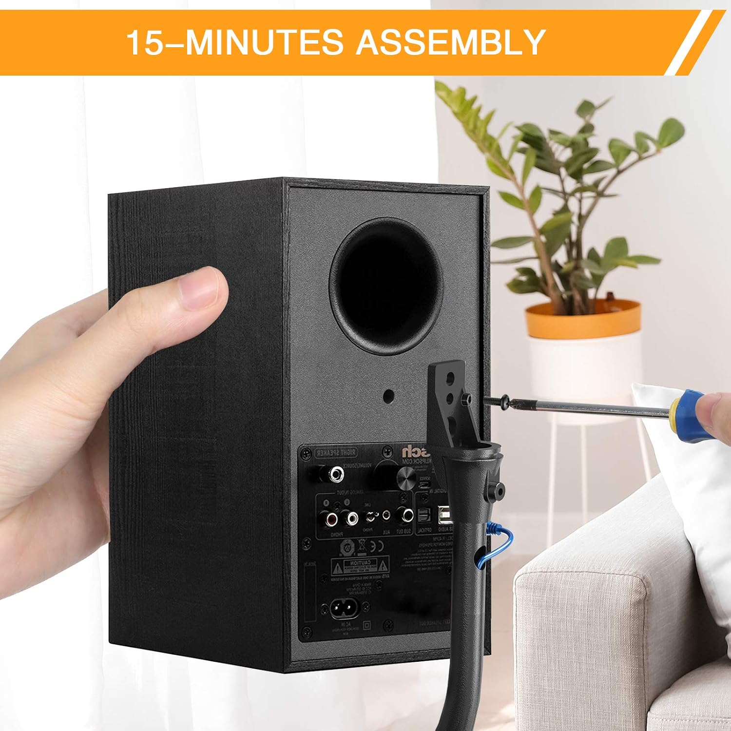 Speaker Stands Adjustable Height from 28" to 43”Surround Sound Universal Floor Speaker Mount for Satellite & Small Bookshelf Speakers (ie. Bose Polk Samsung Sony and Others) Weight up 9.9lbs -1 Pair