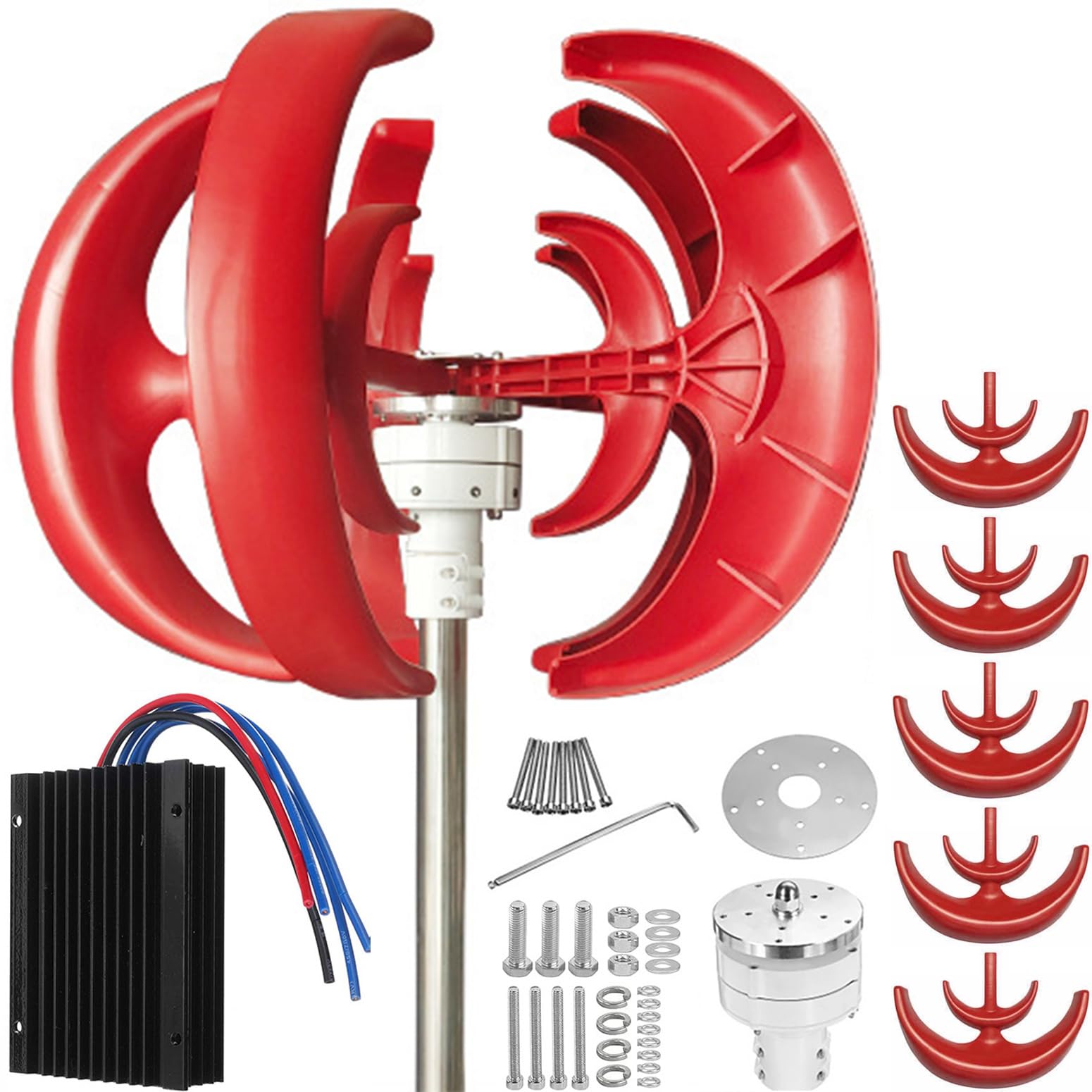 Amazon.com: YHOZHUT Wind Turbine 1000W Vertical Axis Wind Turbine ...