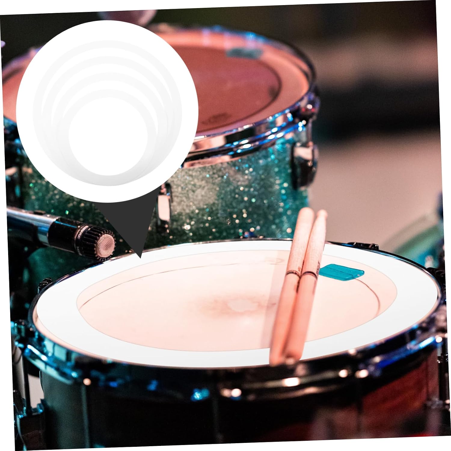 ibasenice 12pcs Snare Drum Mute Lightweight Practice Accessories for Silent Drumming Fits Drums and Easy to Install for Beginners and Home Use